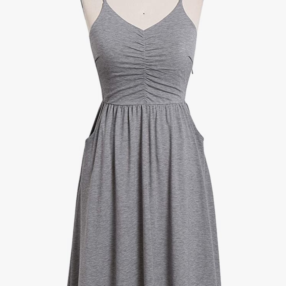 BNWT gray summer dress with pockets!